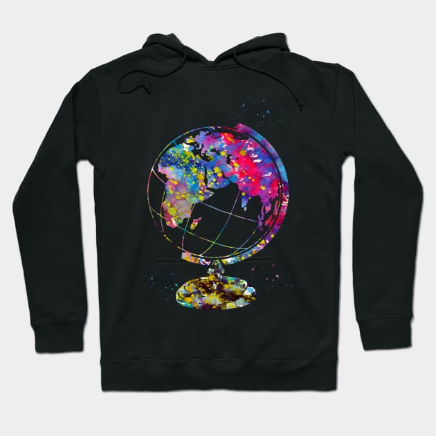 Vintage Globe Earth Hoodie by erzebeth